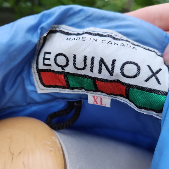 Vintage Equinox Puffer‎ Vest Mens XL Blue Full Zip Snap Front Pockets - Picture 8 of 10